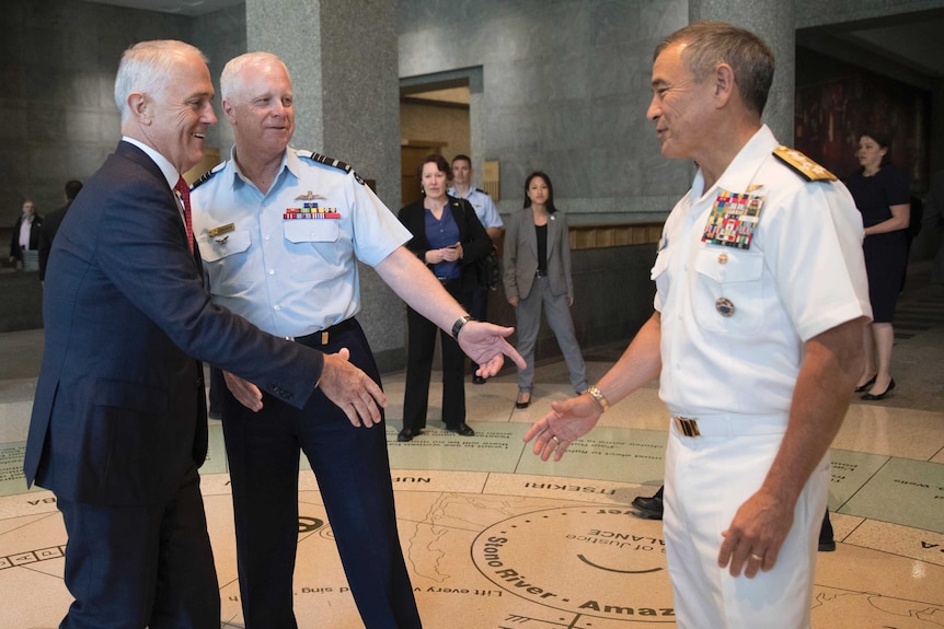 Malcolm Turnbull meets with Admiral Harry Harris