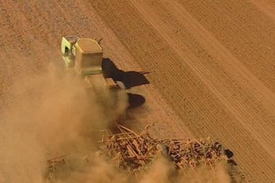 Fields are turning to dust in the dry weather.