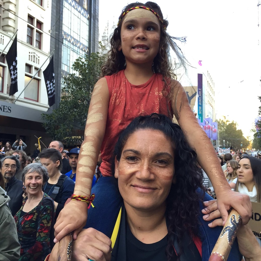 Melbourne protesters Naomi and Destiny Murphy