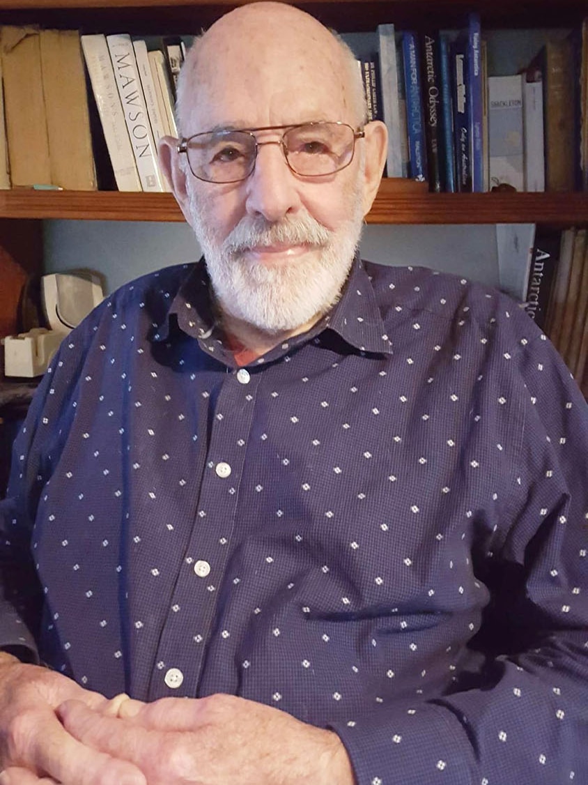 Australian veteran explorer and surveyor Sydney Kirkby, 85, sitting in his home on Queensland's Sunshine Coast on June 11, 2018.