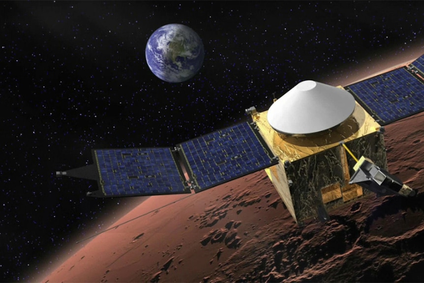 Artists impression of MAVEN spacecraft