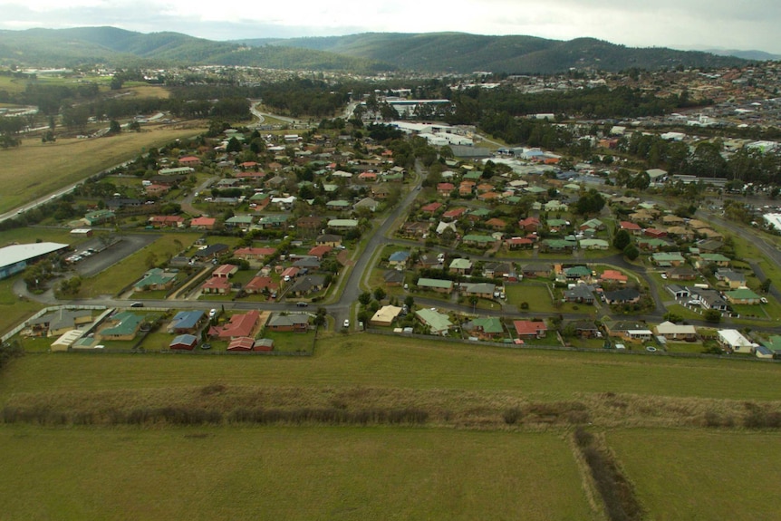 Drone shot of Huntingfield in Kingston, which is flagged for a social housing development, June 2019