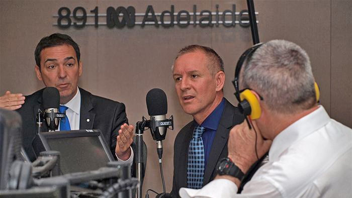 Liberal leader Steven Marshall and Labor's Jay Weatherill