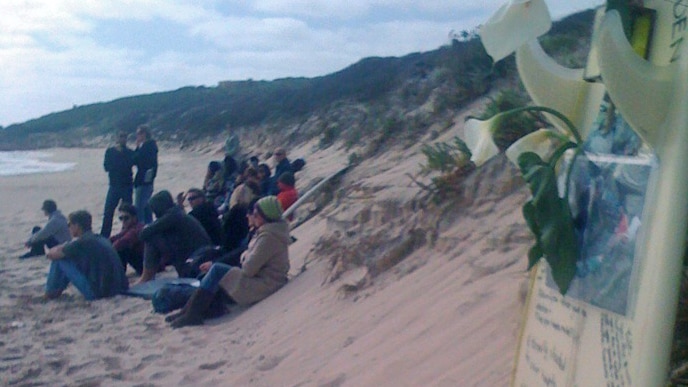 Beach memorial for shark attack victim Kyle Burden