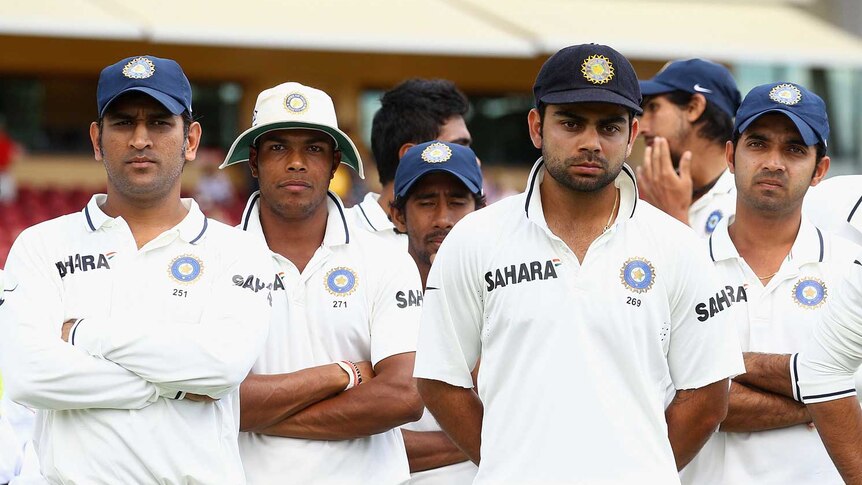 The Indian team looks on after another defeat