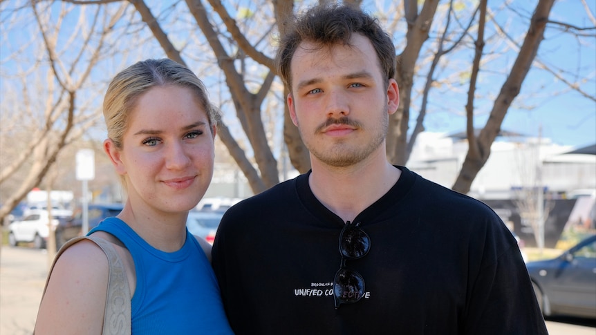 A couple at bowden looking at the camera 