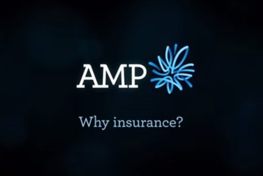 An advertisement saying: AMP Why insurance?