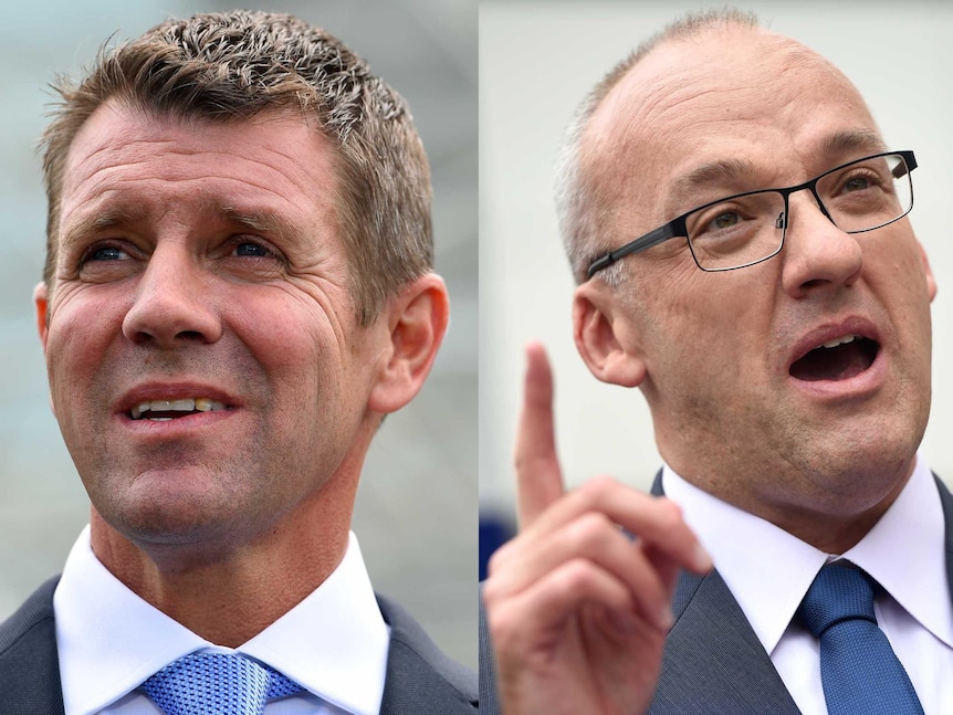 NSW Premier Mike Baird and NSW Labor leader Luke Foley