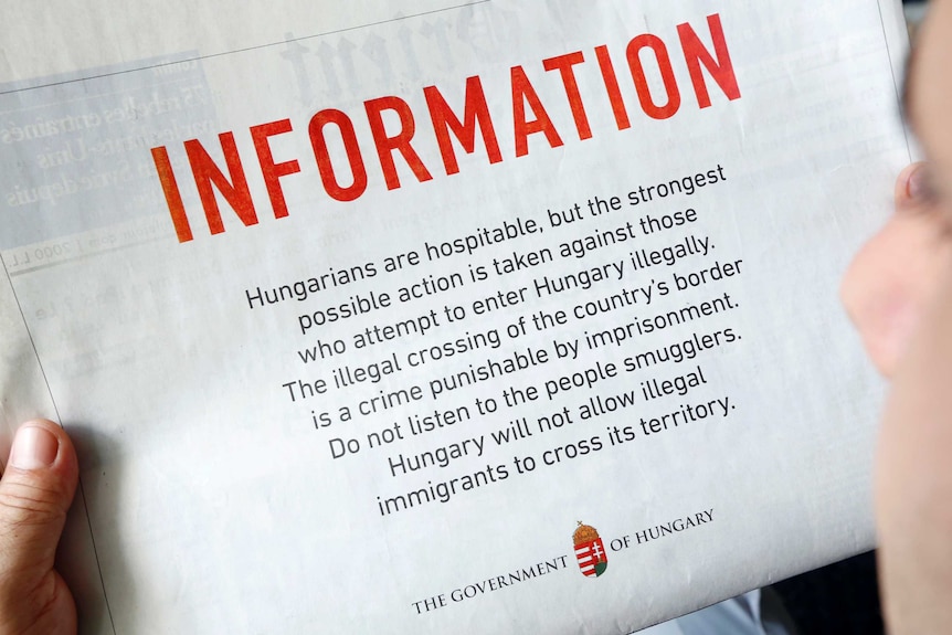 Hungary's migration warning advertisement
