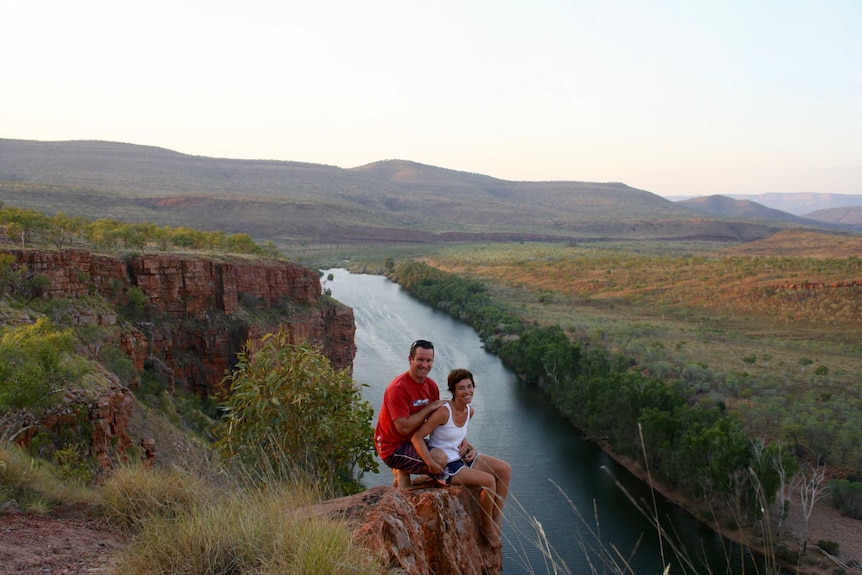 Emma Siossian and Adam Easter at El Questro, in the Kimberley region.