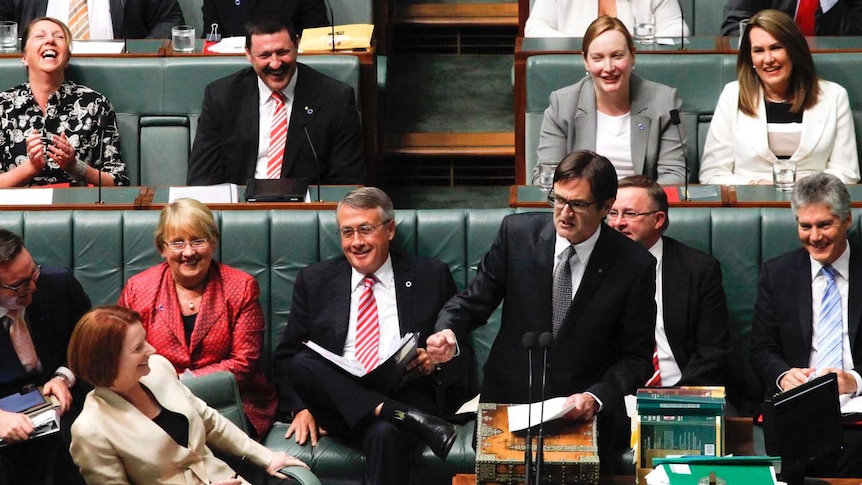 Greg Combet speaks in question time