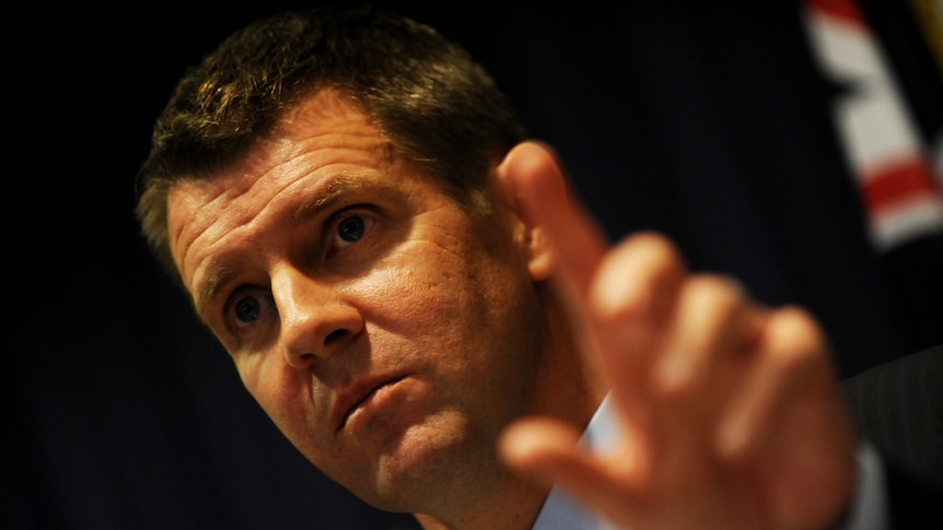 NSW Premier Mike Baird in parliament.