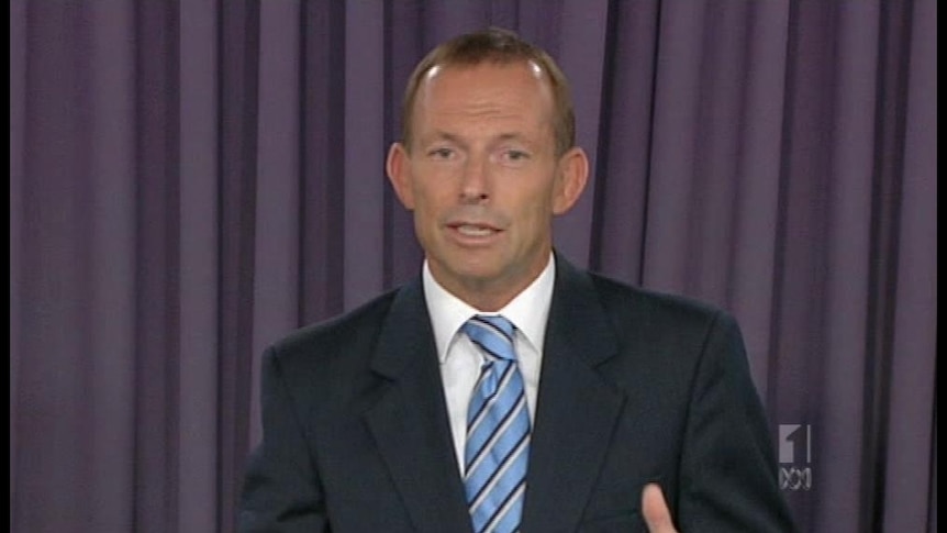 Tony Abbott speaks at the National Press Club.