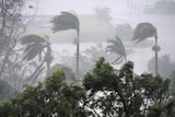 Strong winds and rain lash Airlie Beach, about 25 minutes from Proserpine.