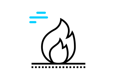 An illustration of a gas burner.