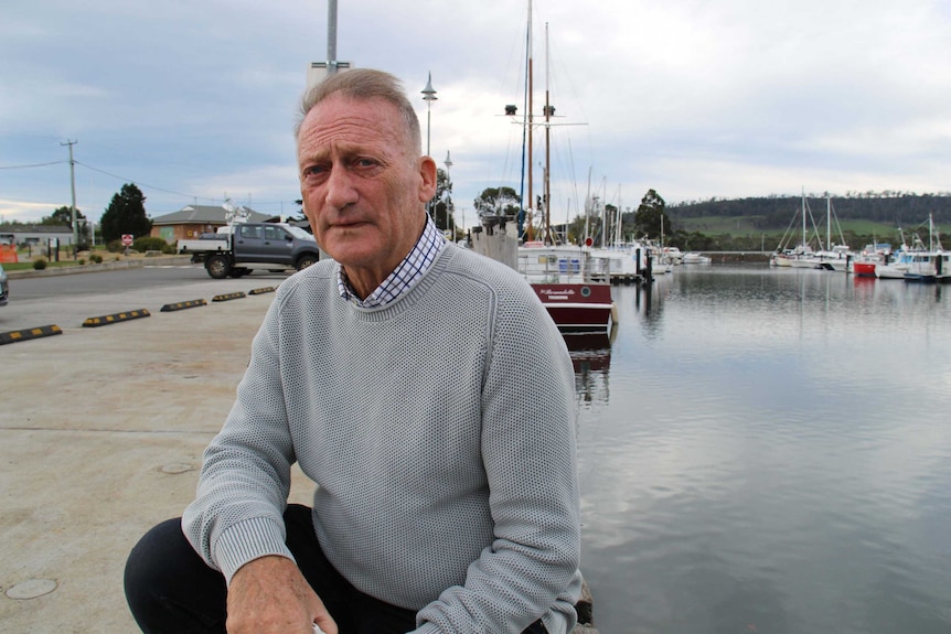 Former Sydney to Hobart sailor Stephen Keal on Hobart wharf.