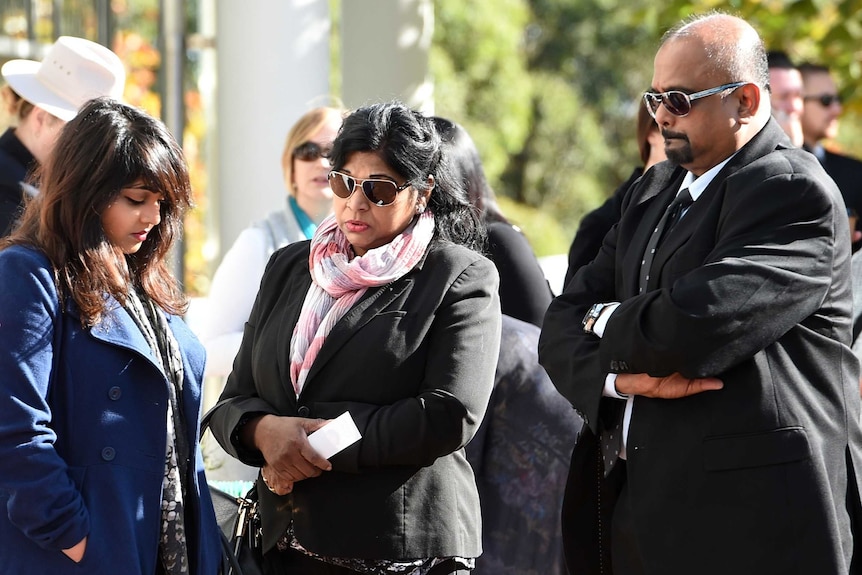 Sukumarans's arriving at Chan's funeral