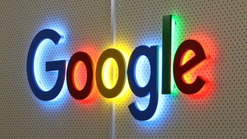 The colourful Google logo against a white wall.