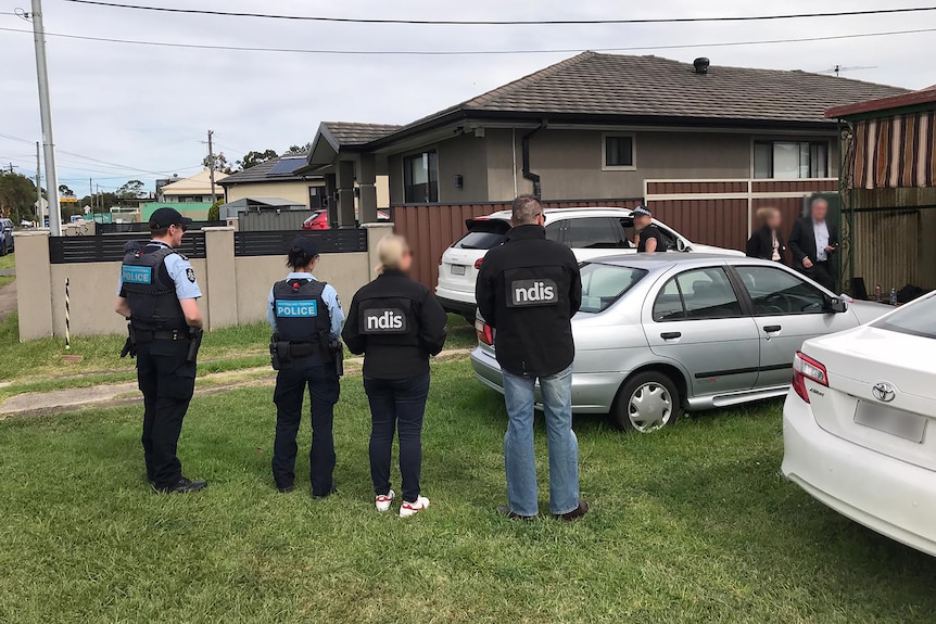 Police outside a house