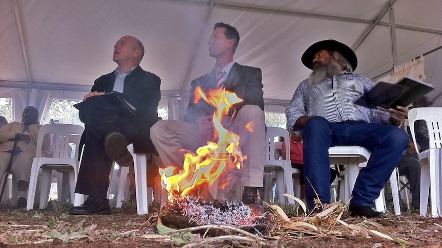Flinders Ranges smoking ceremony