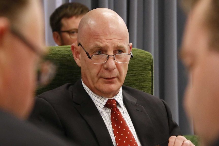 Treasurer Peter Gutwein at Treasury estimates hearing