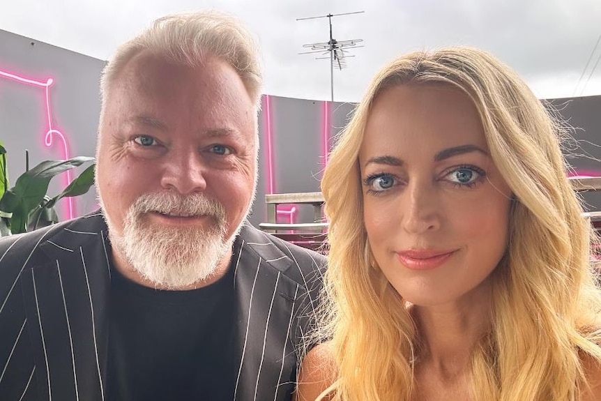 A selfie of Sydney radio hosts Kyle Sandilands and Jackie O.