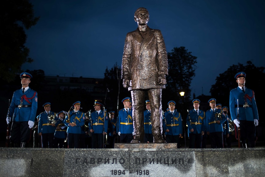 Gavrilo Princip statue in Belgrade