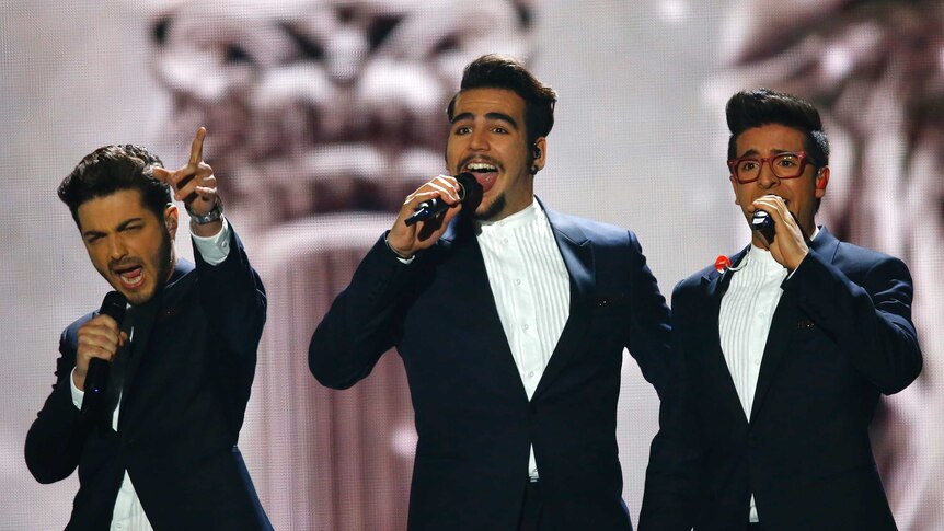 The band Il Volo representing Italy at Eurovision 2015