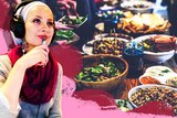 A collage shows Dr Susan Carland and a table of a Ramadan feast for a story about the health benefits of Ramadan and fasting.