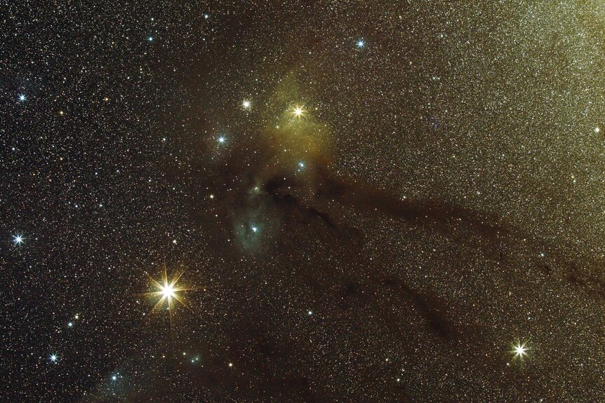 Rho Ophiuchi taken with digital SLR and telephoto lens. Five minute exposures.