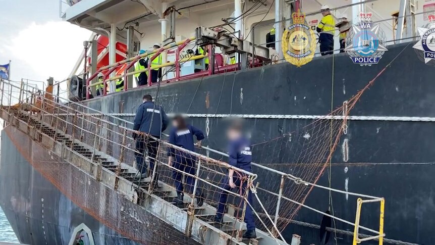 Police found 29 packages of cocaine on a bulk cargo vessel. - ABC News