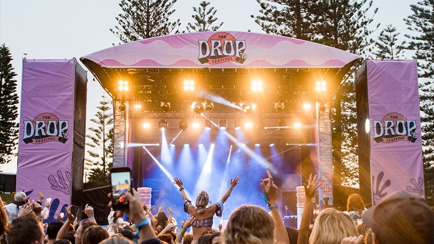The main stage at The Drop festival in Newcastle, 2019