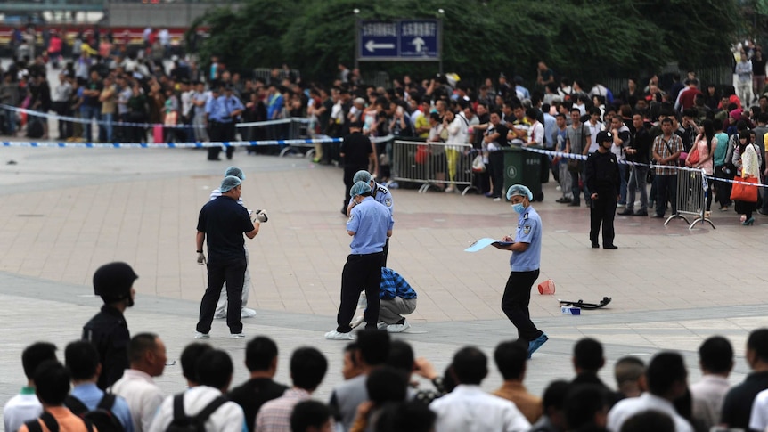 Six people wounded in a knife attack at a railway station in Guangzhou China