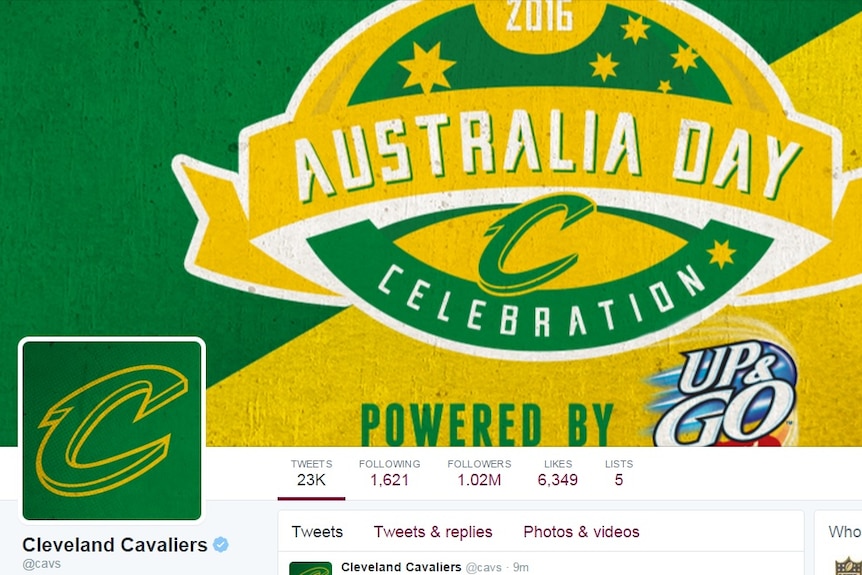 Cleveland Cavaliers twitter account turns green and gold