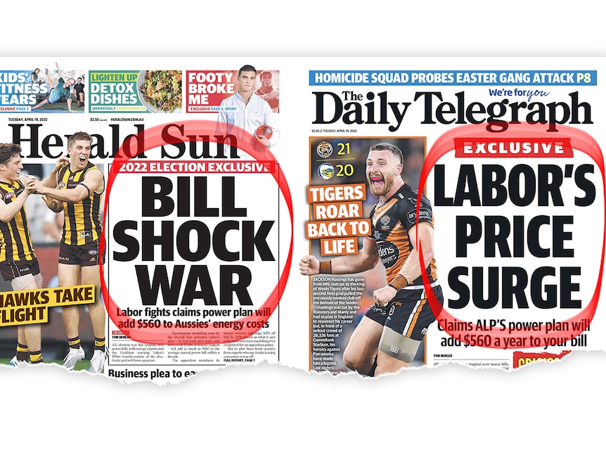 Front pages of the Herald Sun and Daily Telegraph