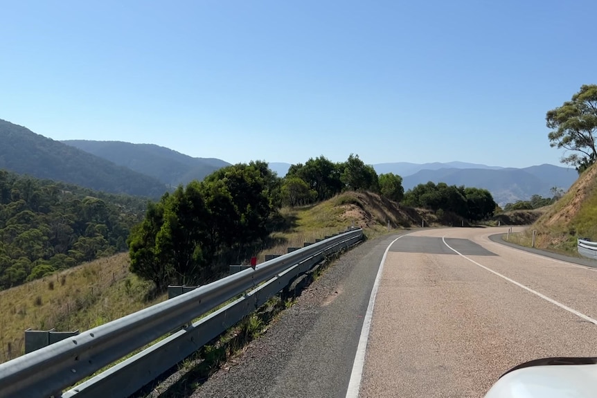 Road overlooking hills
