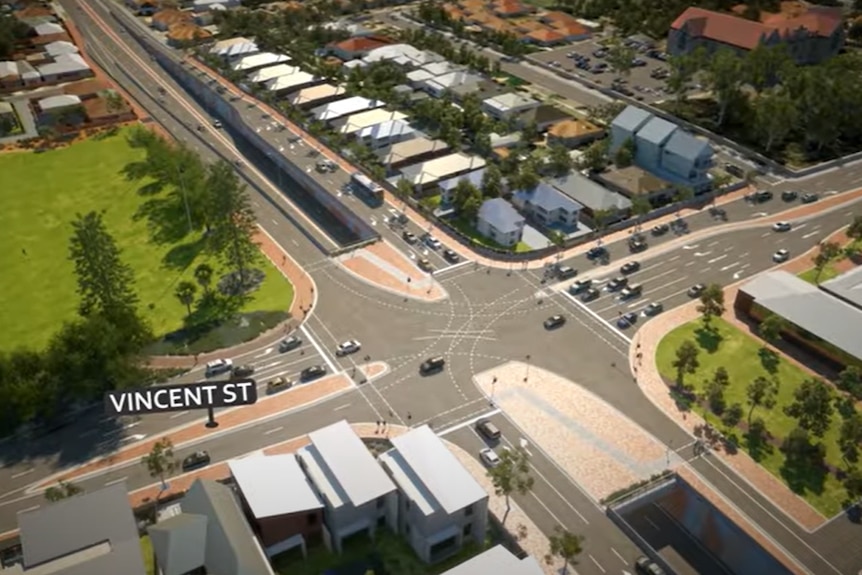 A concept plan of the Vincent street Charles street intersection