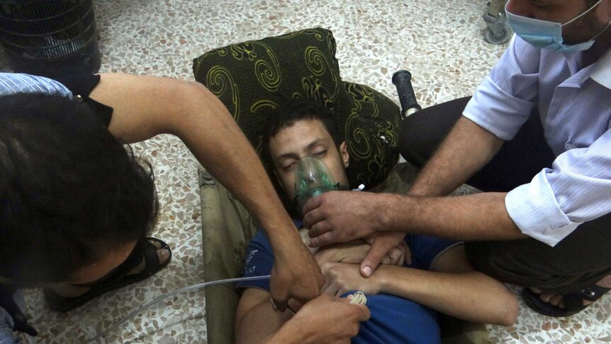 Man treated after alleged gas attack outside Damascus