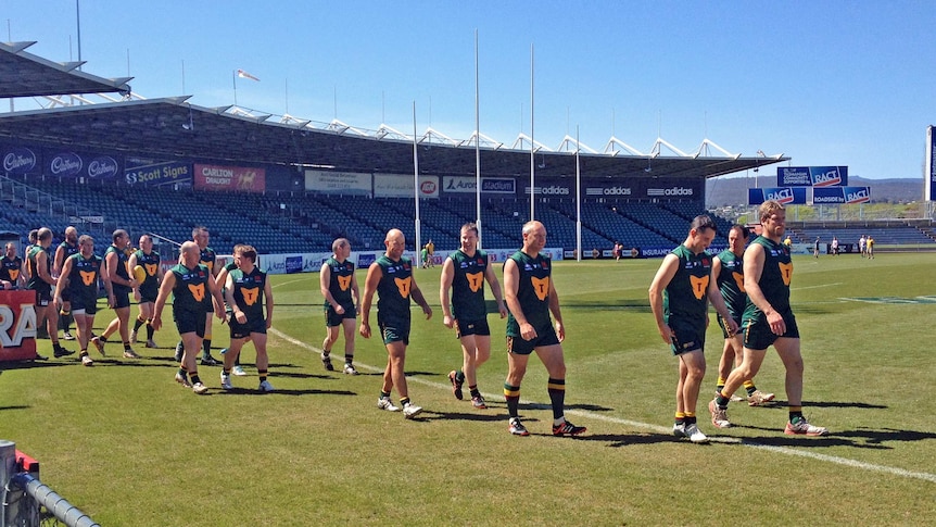 Tasmanian masters team takes the field