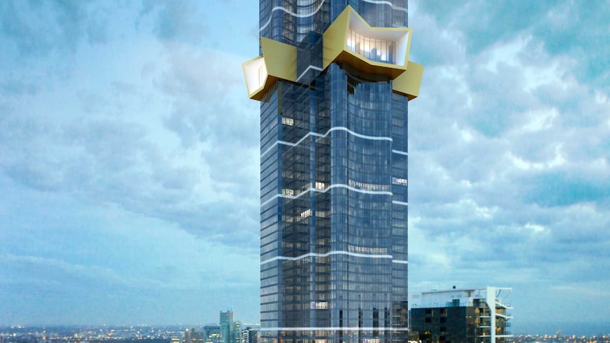 An artist's impression of the 319-metre tall Australia 108 building, approved for construction in Southbank.