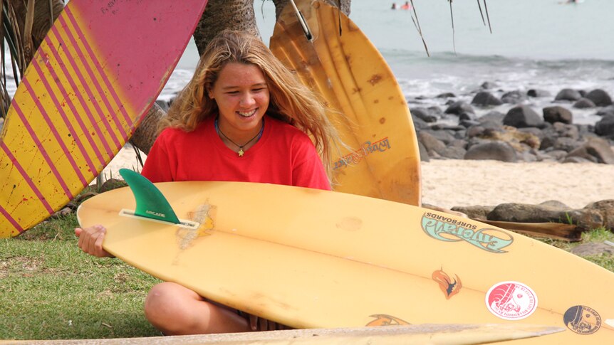 Burleigh Heads junior surfer Abby Gain