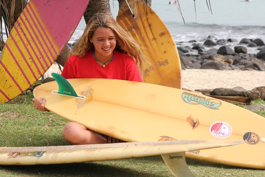 Burleigh Heads junior surfer Abby Gain