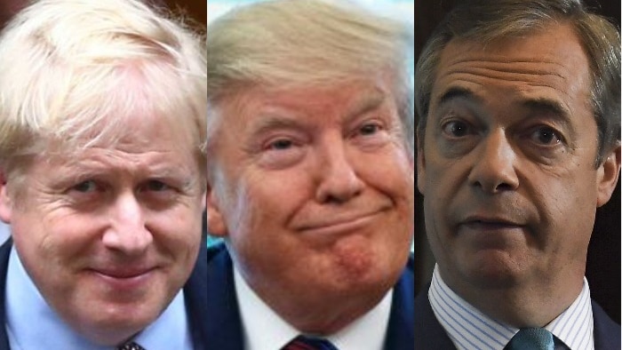 Boris Johnson, Donald Trump and Nigel Farage