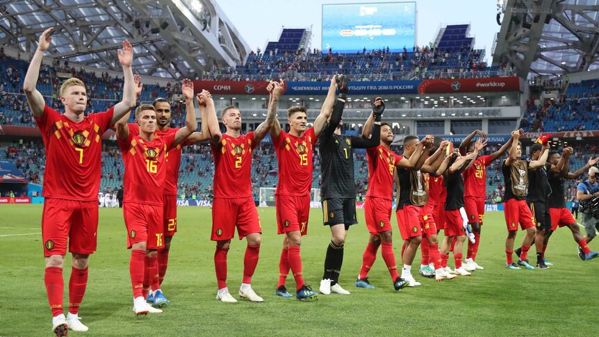 Belgium celebrates win over Panama