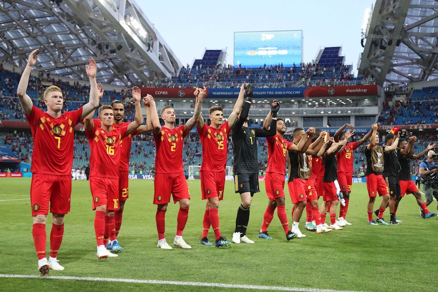 Belgium celebrates win over Panama