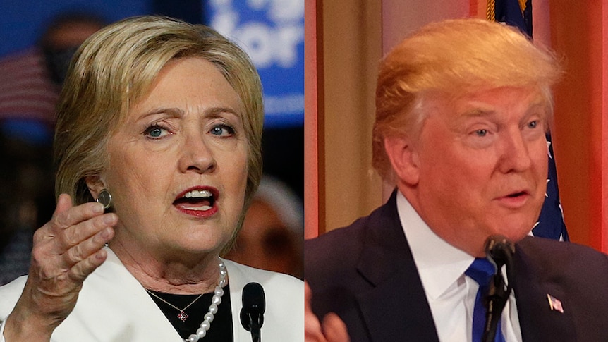 Hillary Clinton and Donald Trump on Super Tuesday