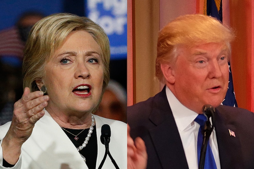 Hillary Clinton and Donald Trump on Super Tuesday