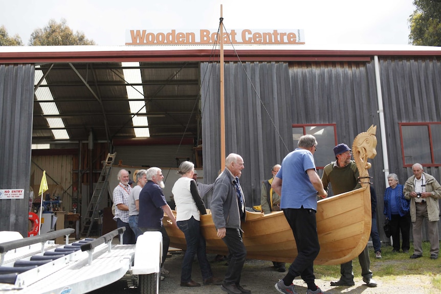 Replica Viking longboat