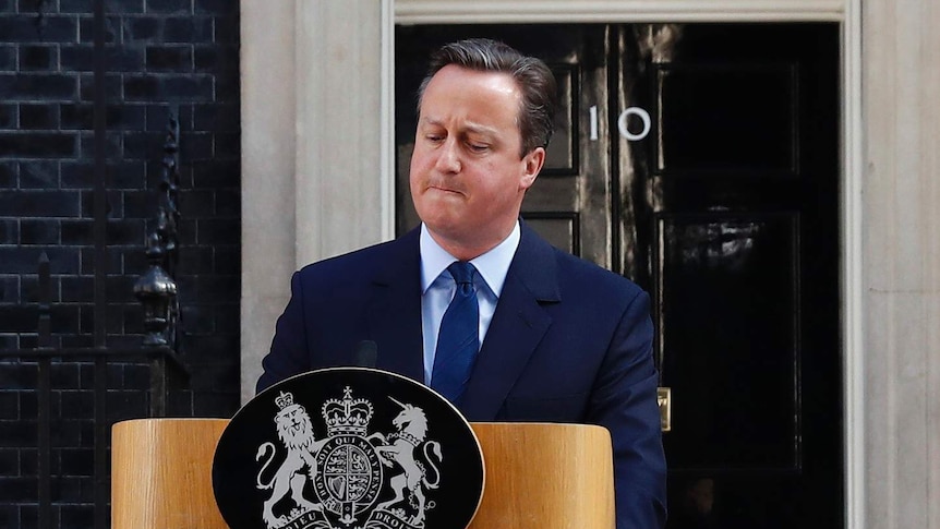 David Cameron speaks outside No 10 Downing Street.