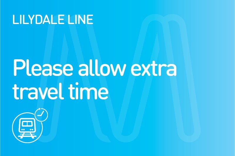 A reminder to passengers on the Lilydale line sent out by Metro Trains on twitter warning passengers of delays.